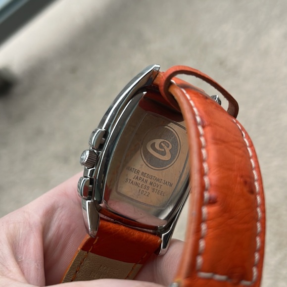 Breil Dual Time Chronograph Watch with ostrich original leather strap. - Picture 3 of 10